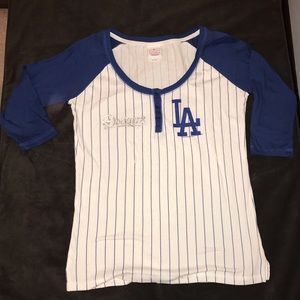 LA Dodgers Women’s Baseball Tee Small